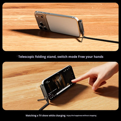 240W Charging Cable with Bracket Data Cable Type-C For Iphone and Samsung