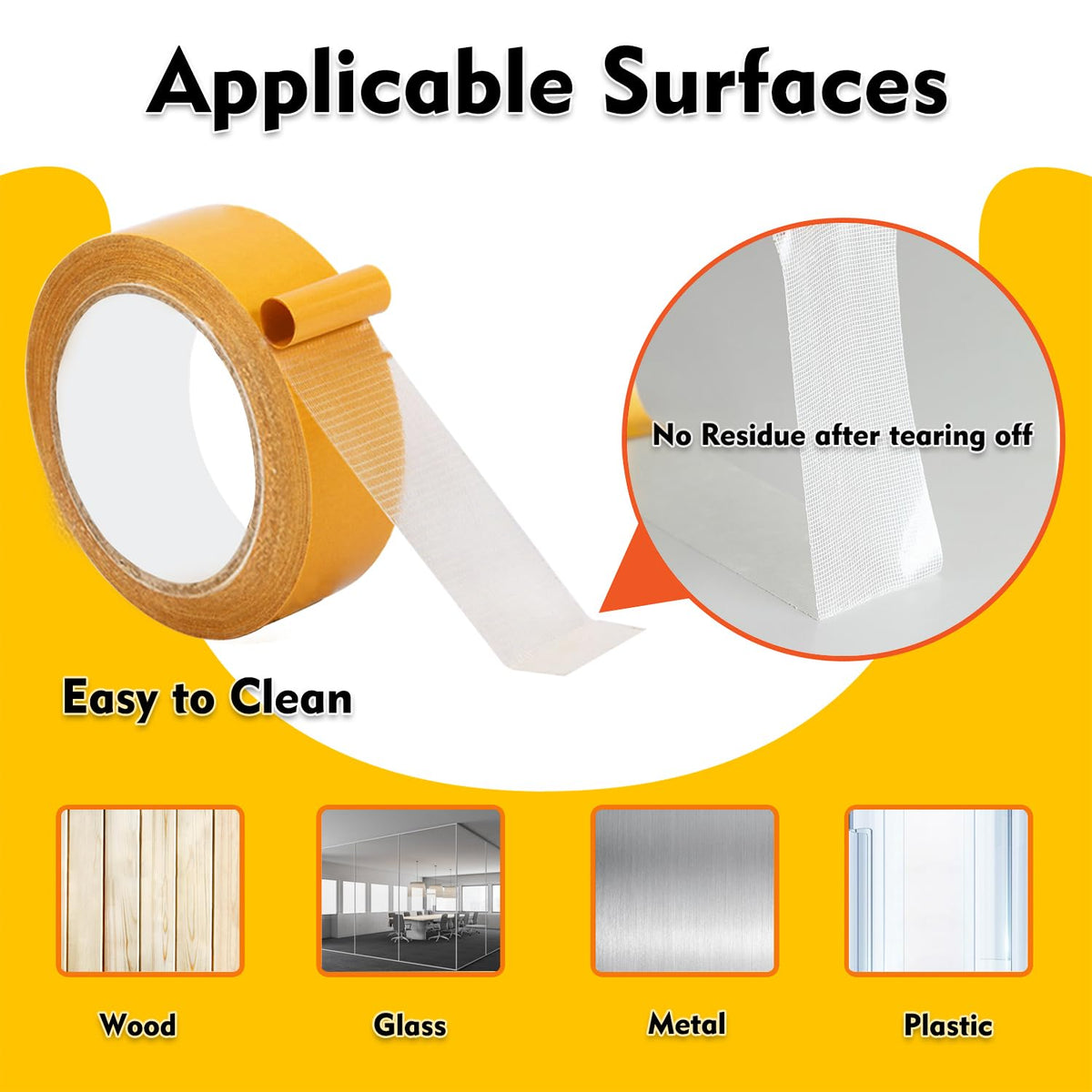 Cinta de tela de doble cara Solvewise™ de 40 mm x 10 m.