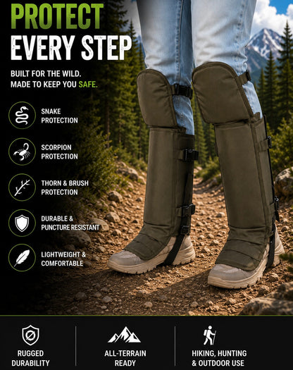 Tactical Leg Gaiters | Animal Bite, Thorn & Cactus Protection