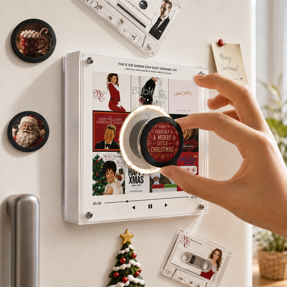 CarolVyl Christmas Vinyl Player – 9 Collectible Discs, Plug & Play Holiday Music Gift